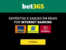 Bet365 aceita depósitos por internet banking para Brasileiros