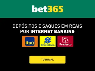 Bet365 aceita depósitos por internet banking para Brasileiros
