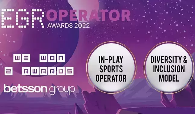 Betsson leva prêmios no EGR Operator Awards 2022