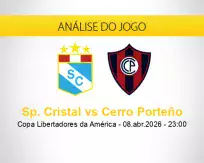 Prognóstico Sp. Cristal Cerro Porteño (08 abril 2026)