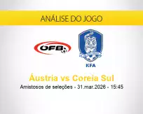 Prognóstico Áustria Coreia Sul (31 março 2026)