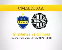 Prognóstico Trinidense Olimpia (01 abril 2026)