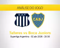 Prognóstico Talleres Boca Juniors (02 abril 2026)