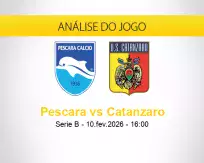 Prognóstico Pescara Catanzaro (10 fevereiro 2026)