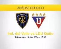 Prognóstico Ind. del Valle LDU Quito (14 dezembro 2024)