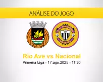 Prognóstico Rio Ave Nacional (17 agosto 2025)