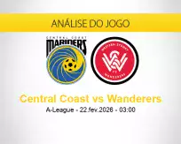 Prognóstico Central Coast Wanderers (22 fevereiro 2026)