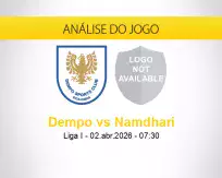 Prognóstico Dempo Namdhari (02 abril 2026)