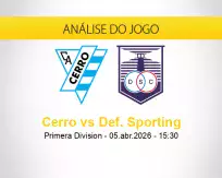 Prognóstico Cerro Def. Sporting (05 abril 2026)