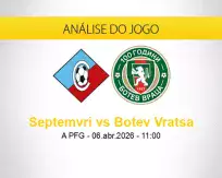 Prognóstico Septemvri Botev Vratsa (06 abril 2026)