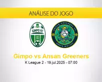 Prognóstico Gimpo Ansan Greeners (19 julho 2025)