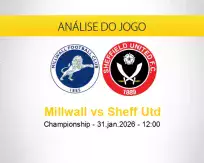 Prognóstico Millwall Sheff Utd (31 janeiro 2026)