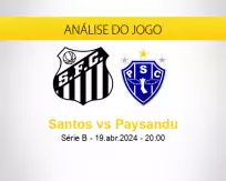 Prognóstico Santos Paysandu (19 abril 2024)