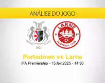 Prognóstico Portadown Larne (15 fevereiro 2025)