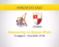 Prognóstico Hwaseong Busan IPark (19 julho 2025)