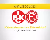 Prognóstico Kaiserslautern Düsseldorf (04 abril 2026)