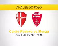 Prognóstico Calcio Padova Monza (01 fevereiro 2026)