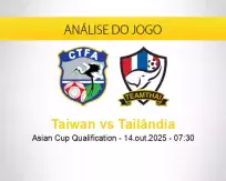 Prognóstico Taiwan Tailândia (14 outubro 2025)