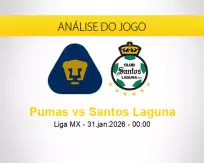 Prognóstico Pumas Santos Laguna (31 janeiro 2026)