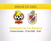 Prognóstico Cobresal La Serena (27 fevereiro 2026)