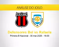 Prognóstico Defensores Bel Rafaela (30 março 2026)