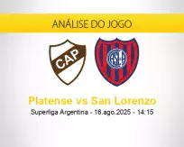 Prognóstico Platense San Lorenzo (16 agosto 2025)