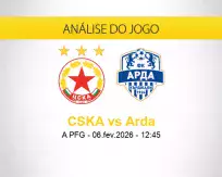 Prognóstico CSKA Arda (06 fevereiro 2026)
