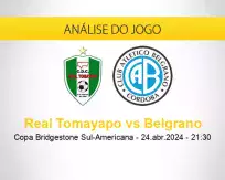 Prognóstico Real Tomayapo Belgrano (24 abril 2024)
