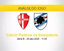 Prognóstico Calcio Padova Sampdoria (20 dezembro 2025)