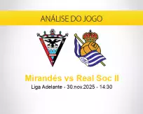 Prognóstico Mirandés Real Soc II (30 novembro 2025)