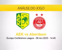 Prognóstico AEK Aberdeen (06 novembro 2025)