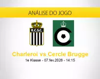 Prognóstico Charleroi Cercle Brugge (07 fevereiro 2026)