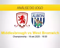 Prognóstico Middlesbrough West Bromwich (19 setembro 2025)