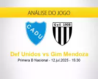 Prognóstico Def Unidos Gim Mendoza (12 julho 2025)