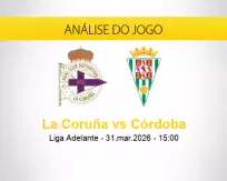 Prognóstico La Coruña Córdoba (31 março 2026)