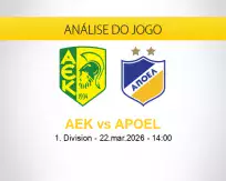 Prognóstico AEK APOEL (22 março 2026)