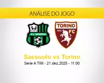 Prognóstico Sassuolo Torino (21 dezembro 2025)