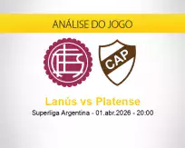 Prognóstico Lanús Platense (01 abril 2026)