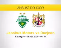 Prognóstico Jeonbuk Motors Daejeon (08 novembro 2025)