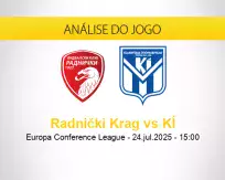 Prognóstico Radnički Krag KÍ (24 julho 2025)
