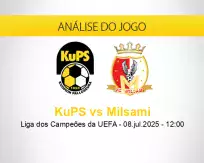 Prognóstico KuPS Milsami (08 julho 2025)