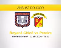 Prognóstico Boyacá Chicó Pereira (02 abril 2026)