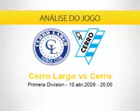Prognóstico Cerro Largo Cerro (10 abril 2026)