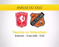 Prognóstico Twente Volendam (10 abril 2026)