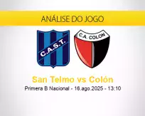 Prognóstico San Telmo Colón (16 agosto 2025)
