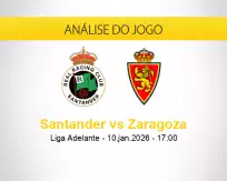Prognóstico Santander Zaragoza (10 janeiro 2026)