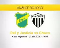 Prognóstico Def y Justicia Chaco (01 abril 2026)