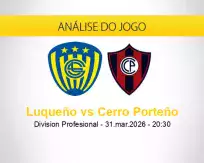 Prognóstico Luqueño Cerro Porteño (31 março 2026)
