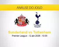 Prognóstico Sunderland Tottenham (12 abril 2026)