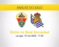 Prognóstico Elche Real Sociedad (07 novembro 2025)